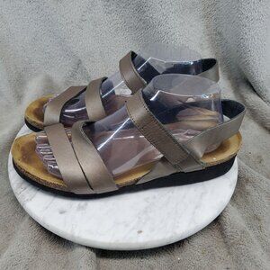Naot Shoes Womens EU 42 US 11 Brown Metallic Leather Kayla Sandals
